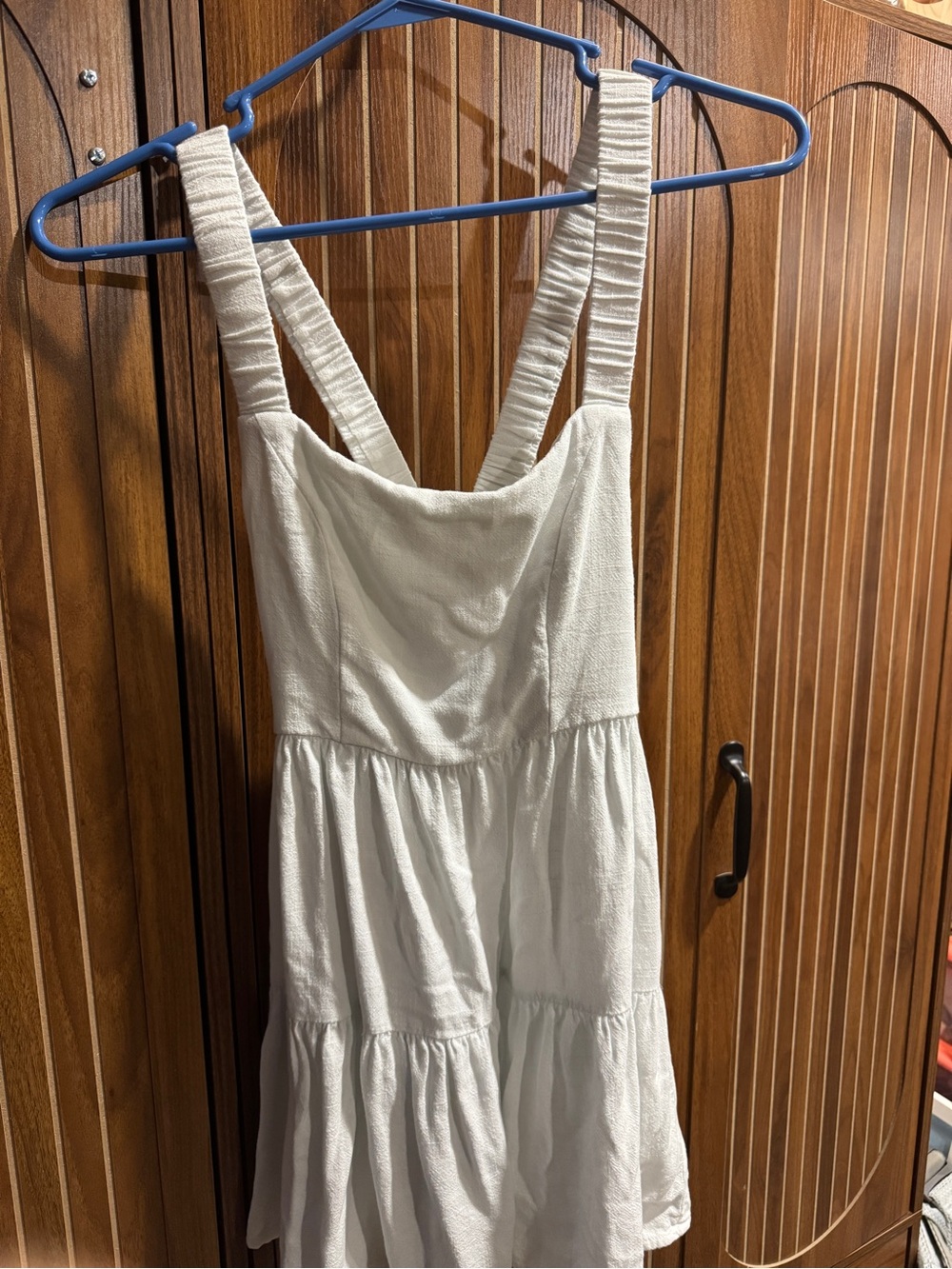 Princess Polly White Tiered Mini Sundress with Ruffled Straps